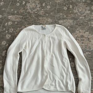 Talbots White Button-Up Top